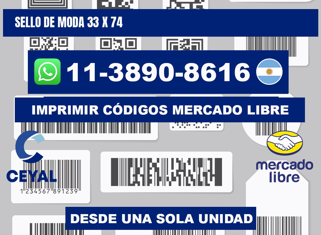 Sello de moda 33 x 74