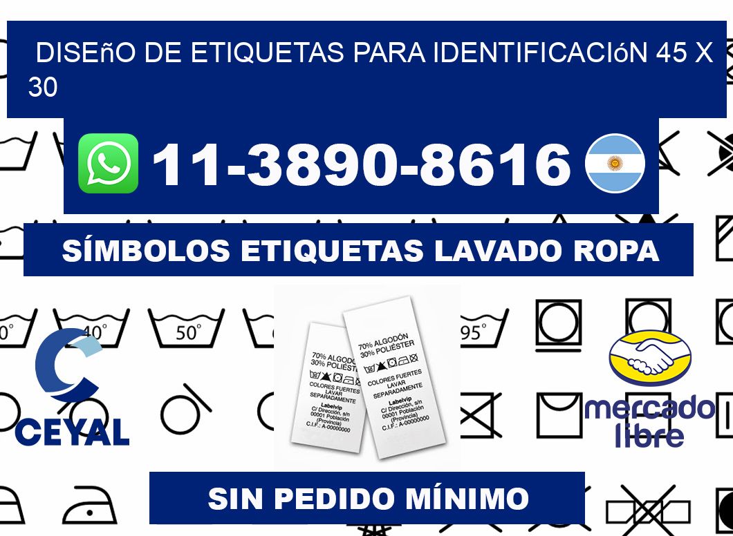 diseño de etiquetas para identificación 45 x 30