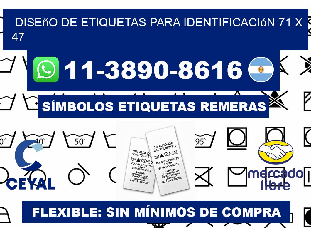 diseño de etiquetas para identificación 71 x 47