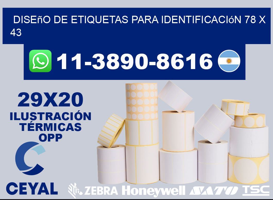 diseño de etiquetas para identificación 78 x 43