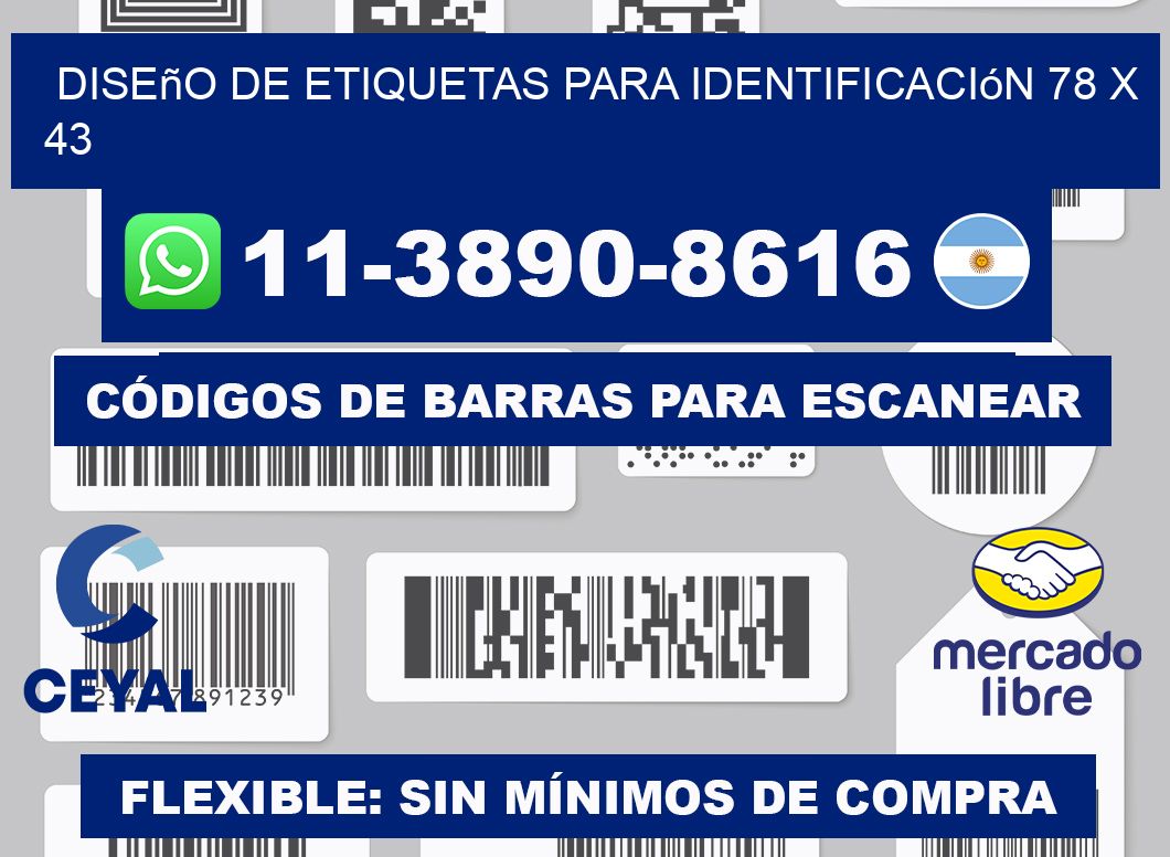 diseño de etiquetas para identificación 78 x 43
