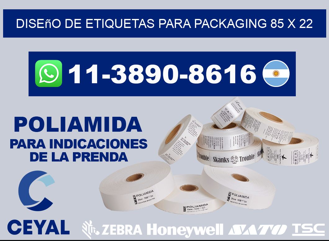diseño de etiquetas para packaging 85 x 22
