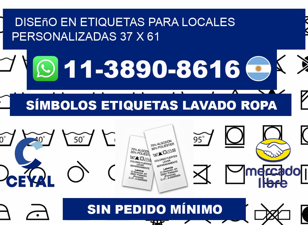 diseño en etiquetas para locales personalizadas 37 x 61