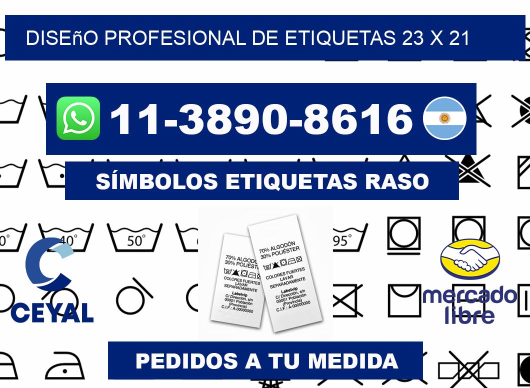 diseño profesional de etiquetas 23 x 21
