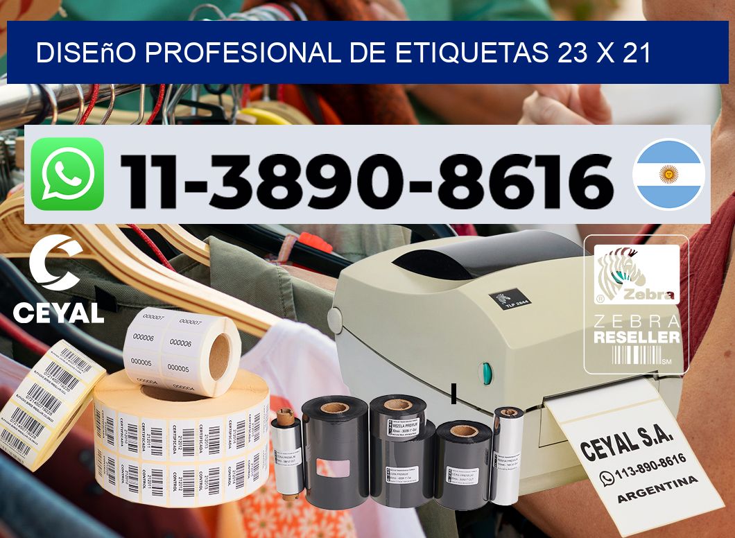 diseño profesional de etiquetas 23 x 21