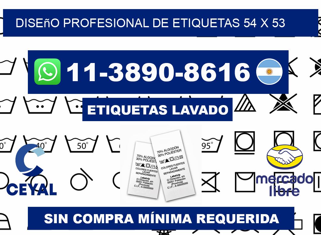 diseño profesional de etiquetas 54 x 53