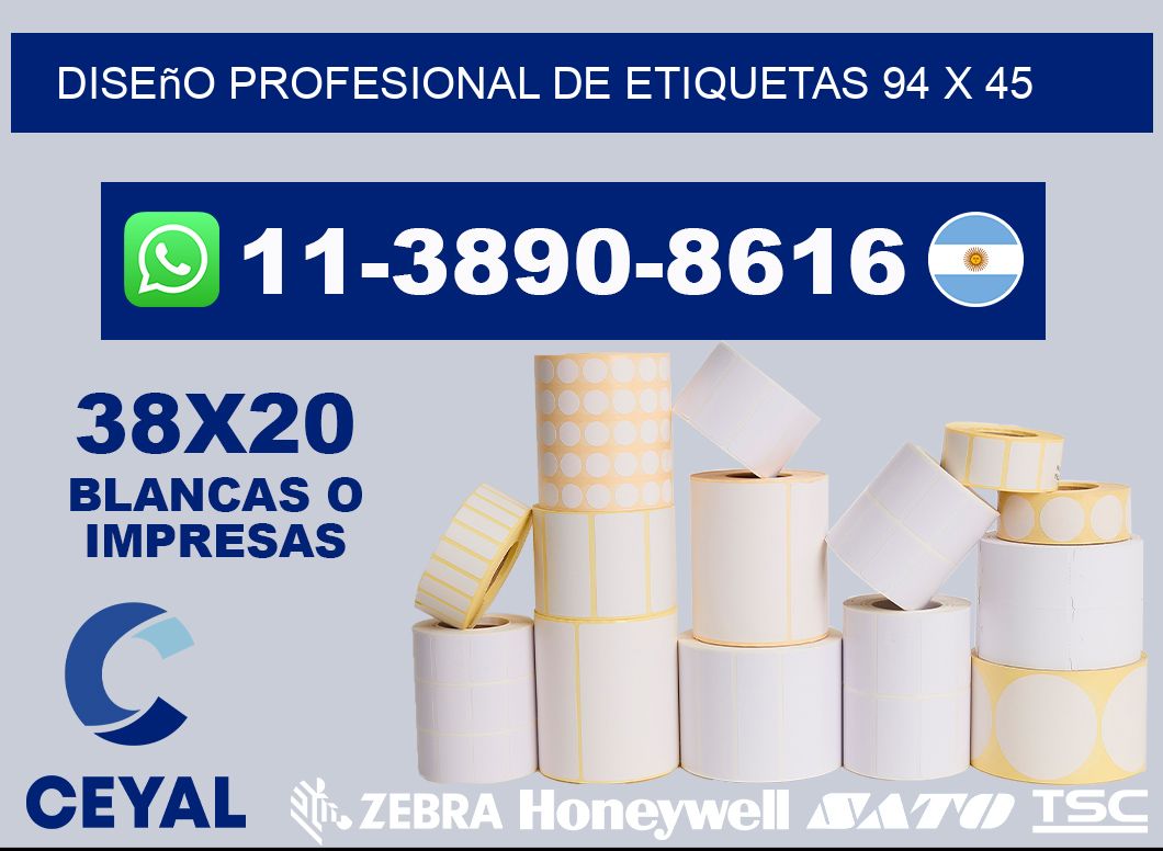 diseño profesional de etiquetas 94 x 45