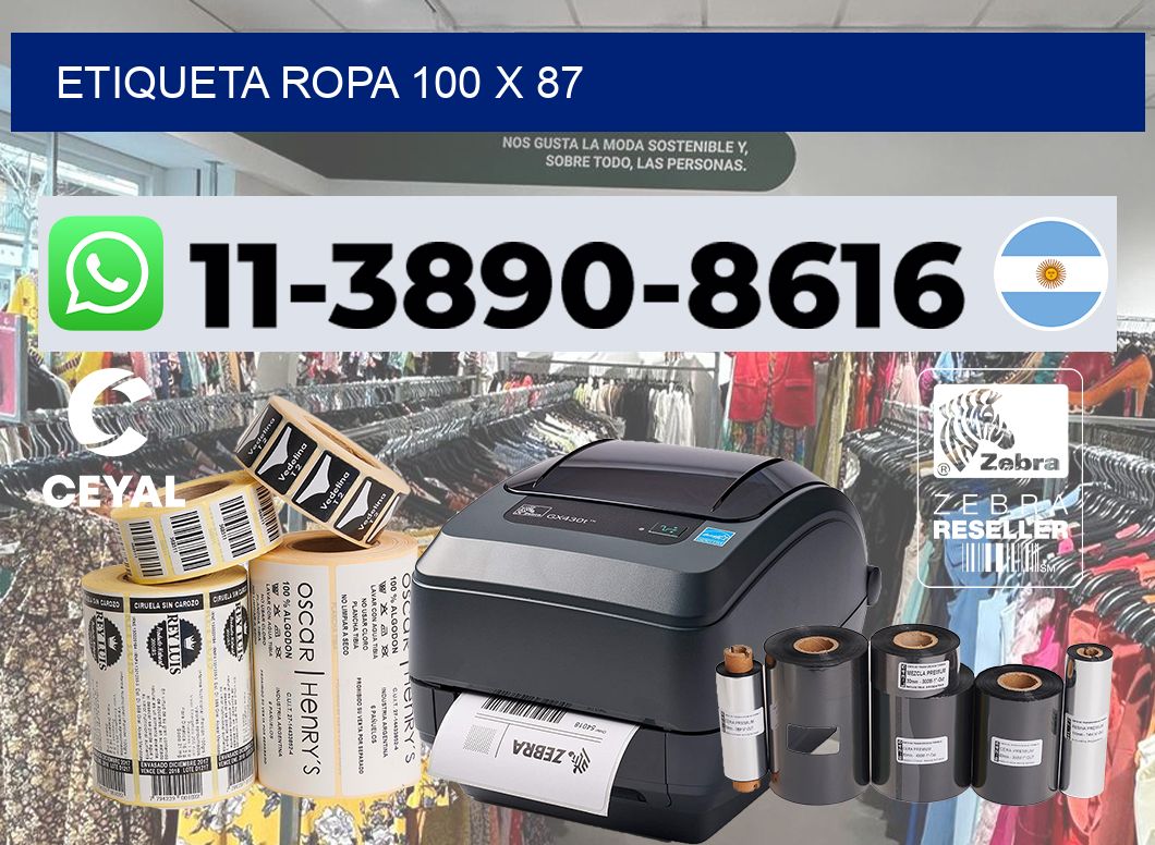 etiqueta ropa 100 x 87
