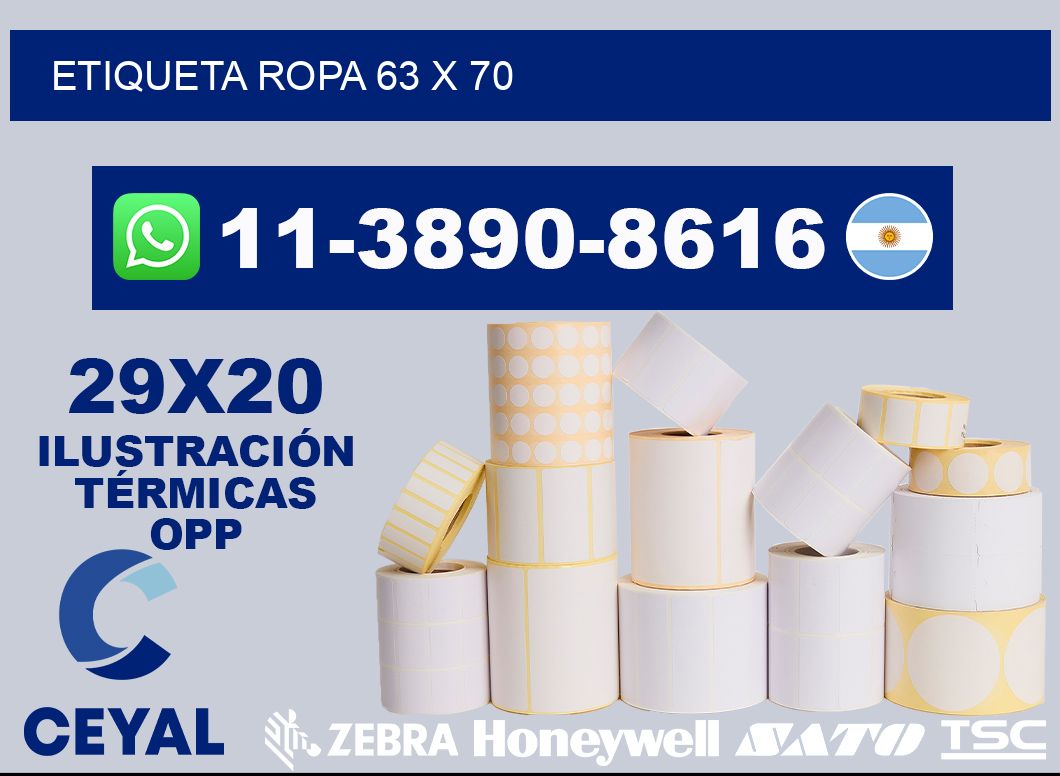 etiqueta ropa 63 x 70