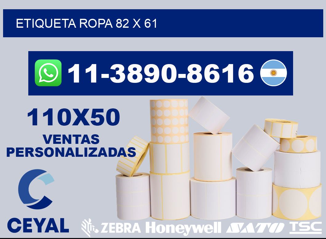 etiqueta ropa 82 x 61
