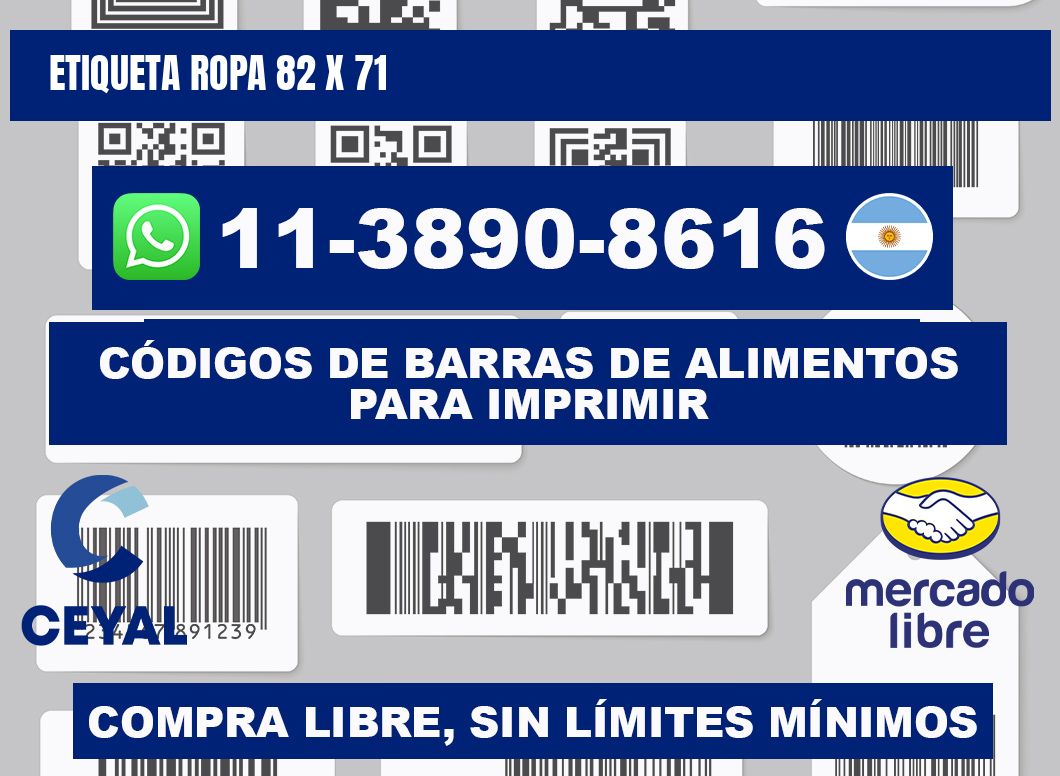 etiqueta ropa 82 x 71