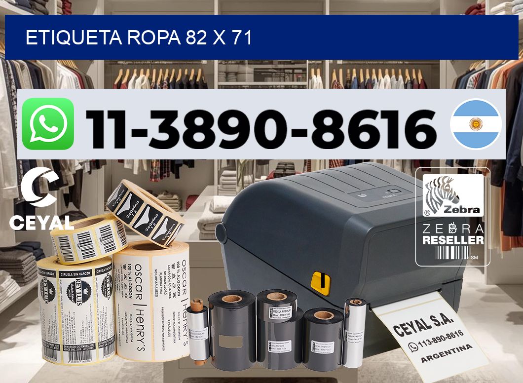 etiqueta ropa 82 x 71