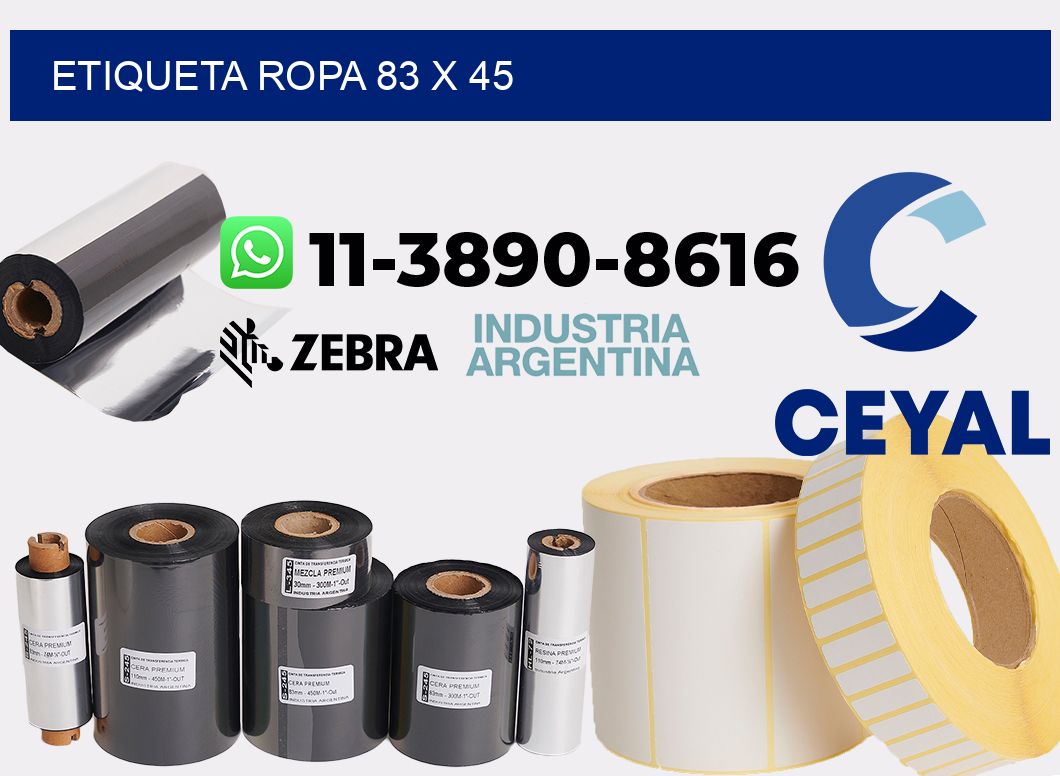 etiqueta ropa 83 x 45