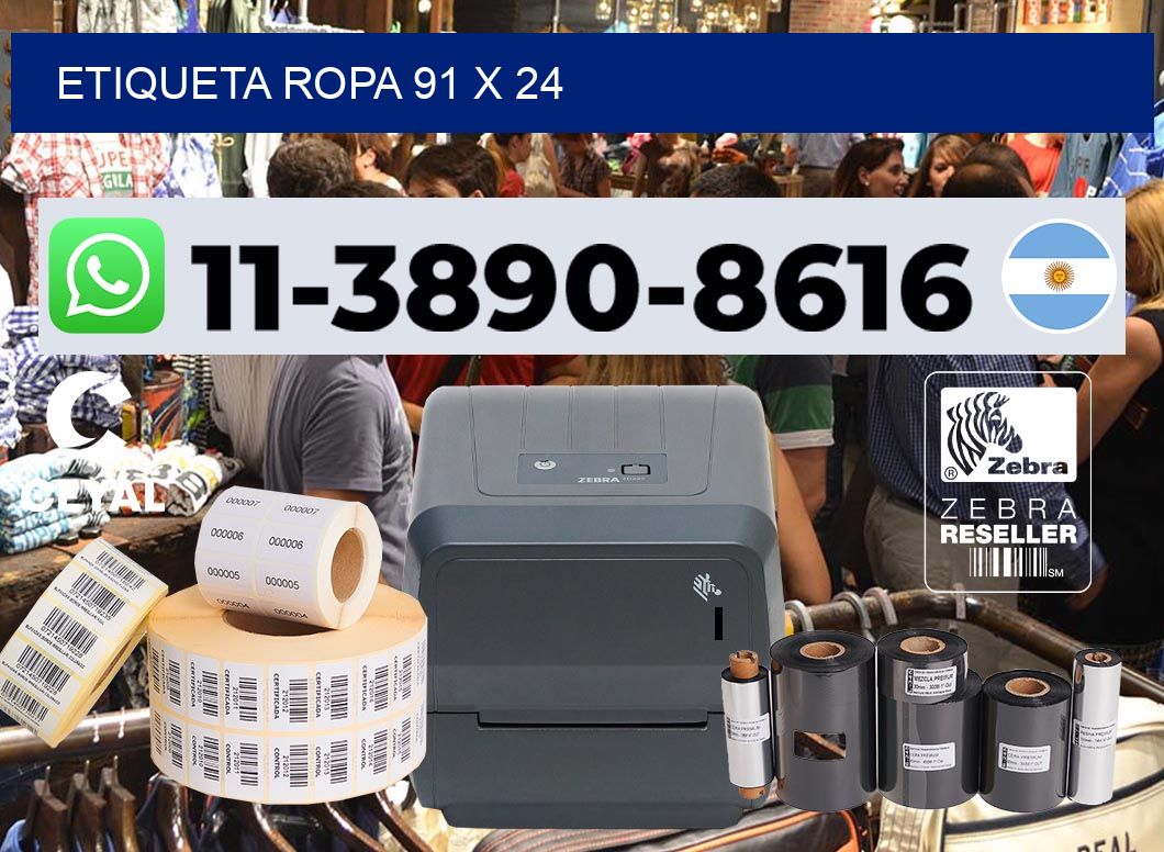 etiqueta ropa 91 x 24