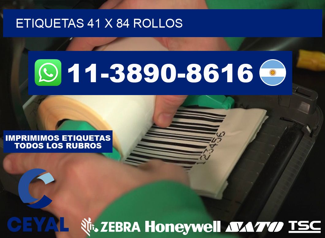etiquetas 41 x 84 rollos