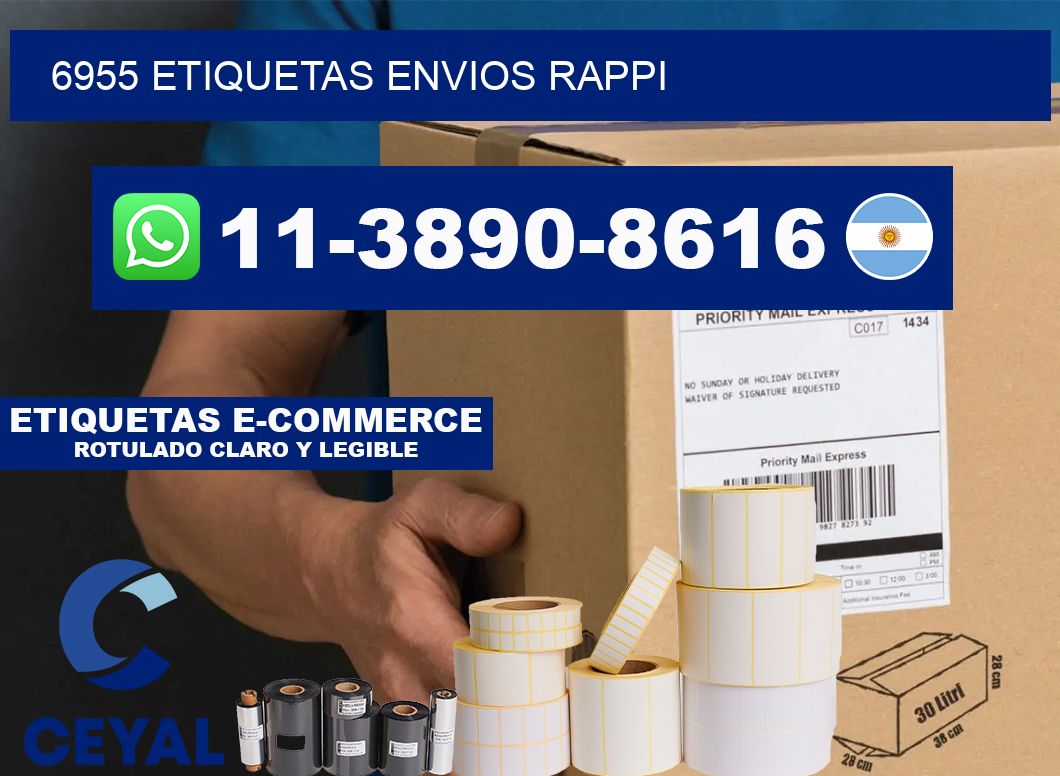 6955 etiquetas envios rappi