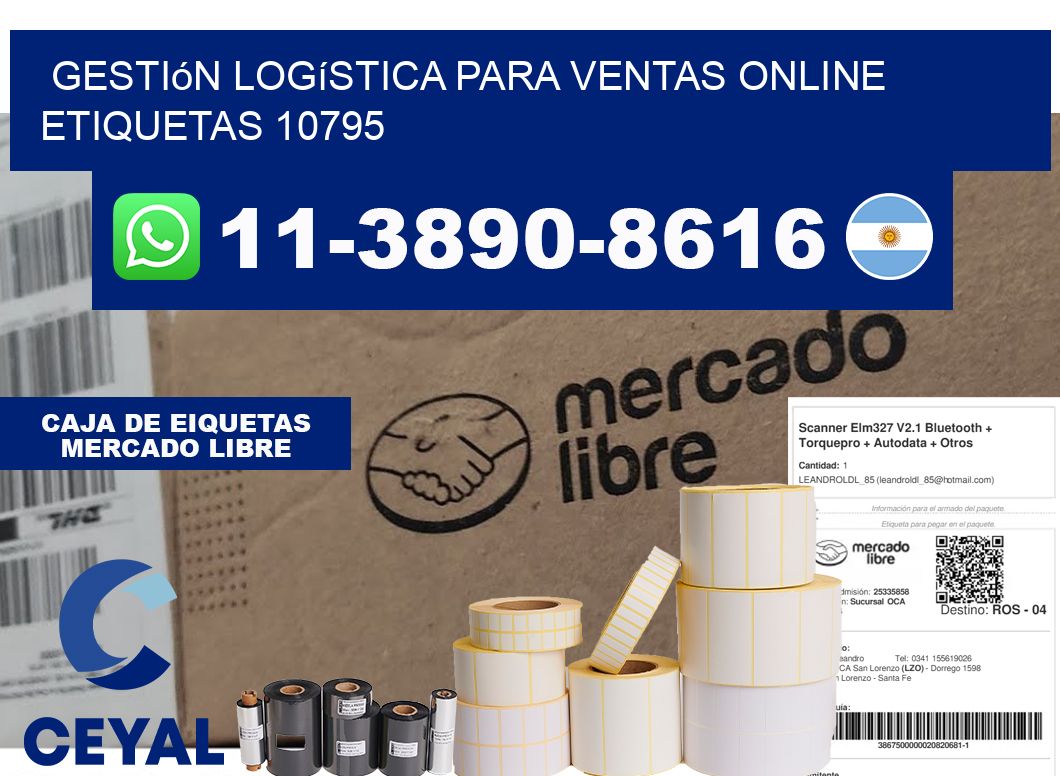 Gestión logística para ventas online  etiquetas 10795