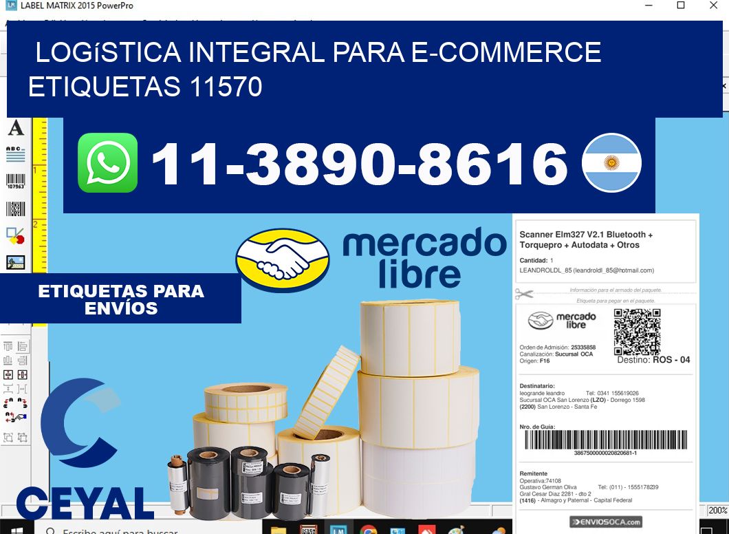 Logística integral para e-commerce  etiquetas 11570