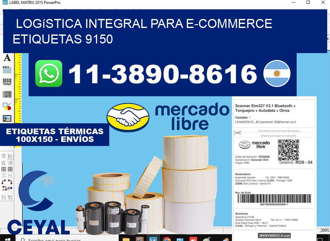 Logística integral para e-commerce etiquetas 9150