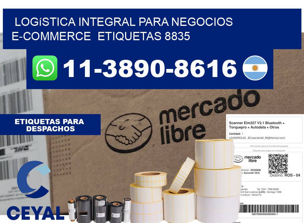 Logística integral para negocios e-commerce etiquetas 8835