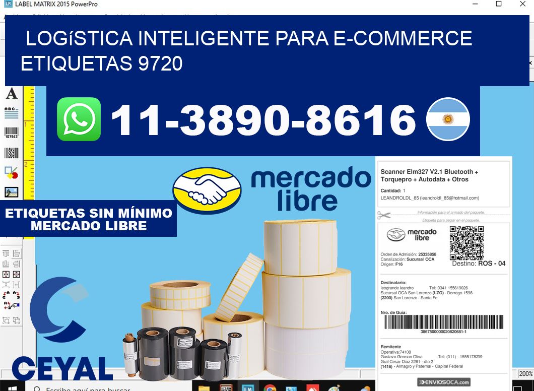Logística inteligente para e-commerce etiquetas 9720
