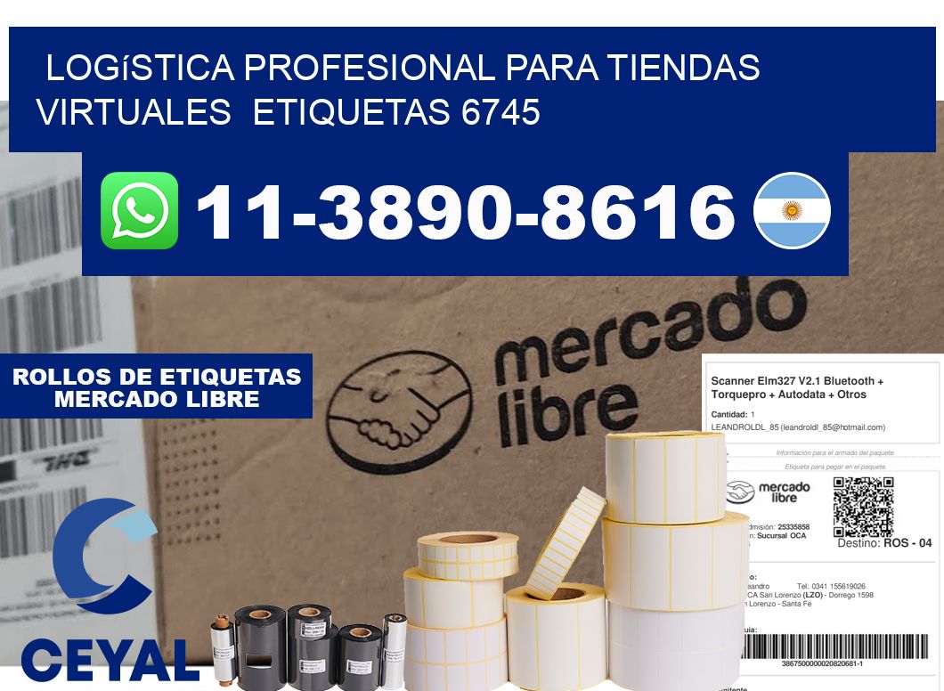 Logística profesional para tiendas virtuales etiquetas 6745