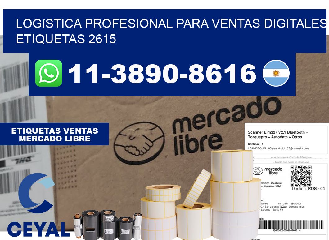 Logística profesional para ventas digitales etiquetas 2615