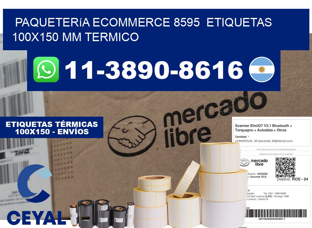Paquetería eCommerce 8595 etiquetas 100x150 mm termico