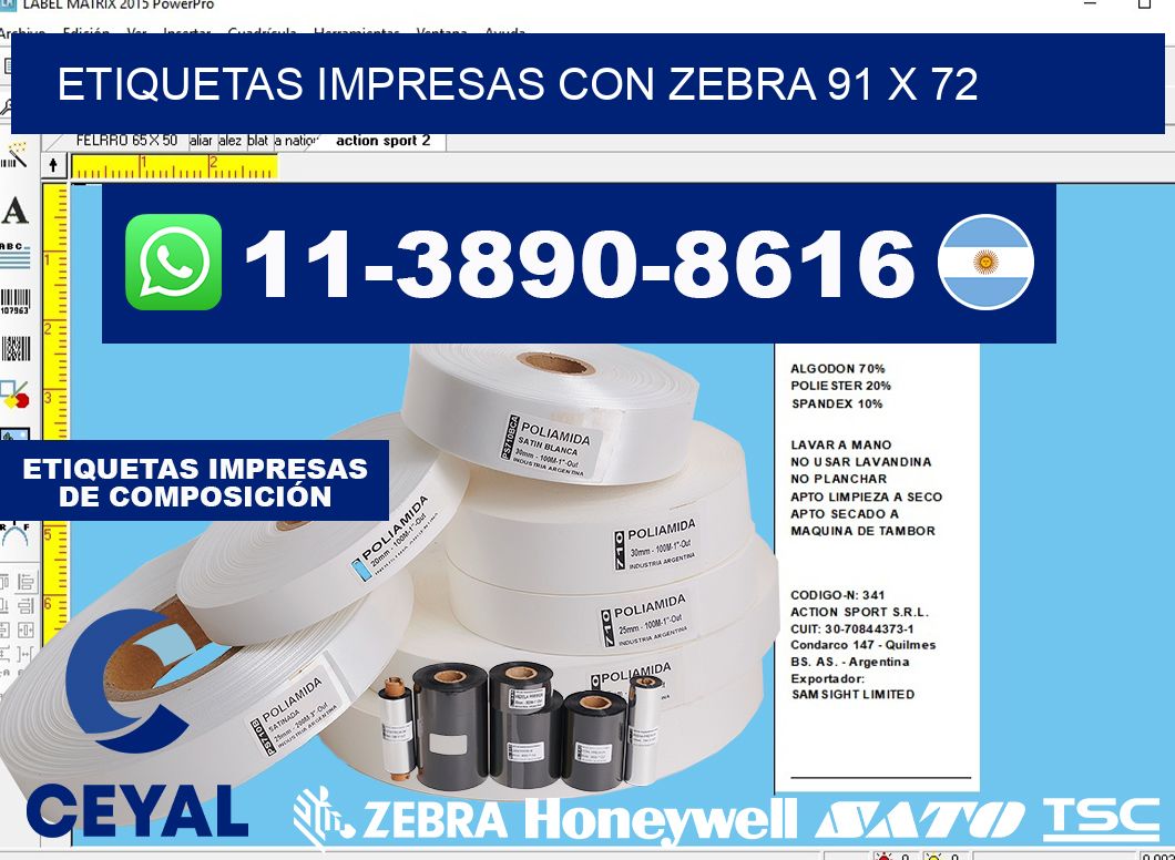 etiquetas impresas con zebra 91 x 72