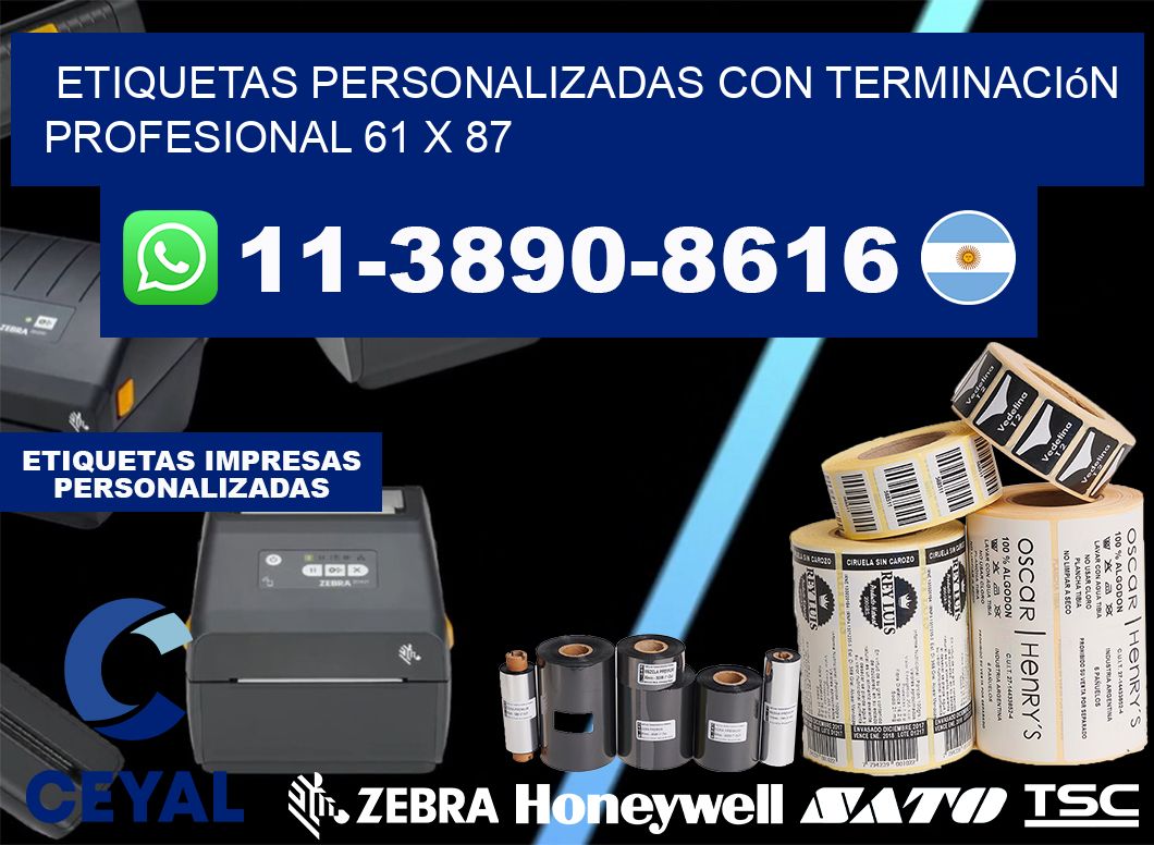 etiquetas personalizadas con terminación profesional 61 x 87