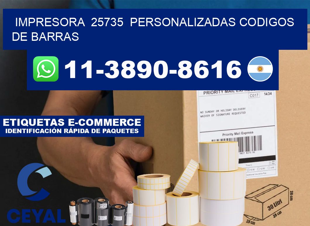 impresora  25735  personalizadas codigos de barras