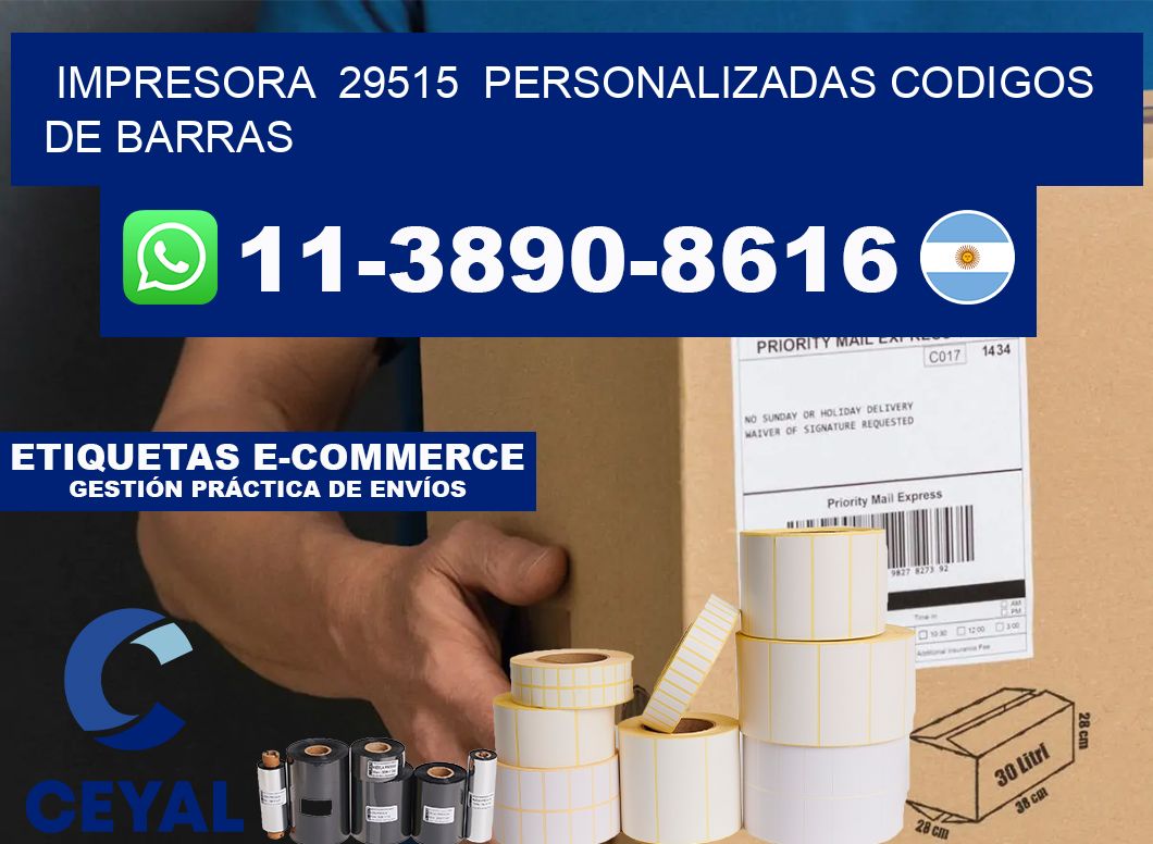 impresora 29515 personalizadas codigos de barras
