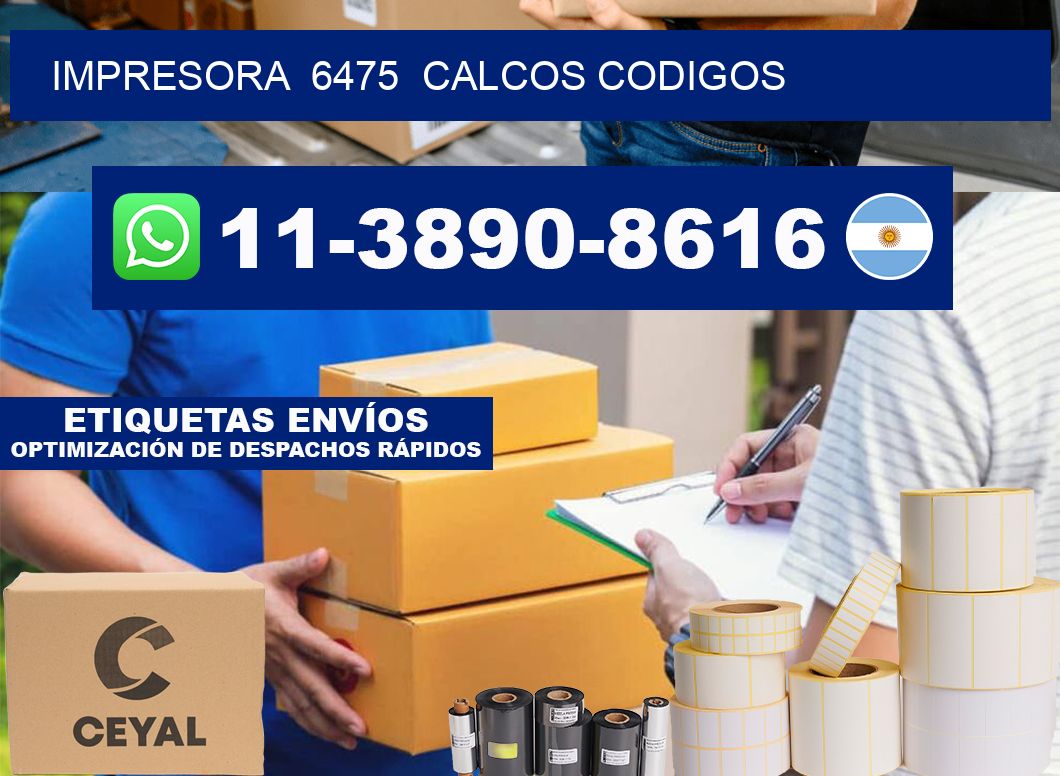 impresora 6475 calcos codigos