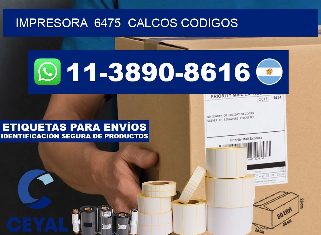 impresora 6475 calcos codigos