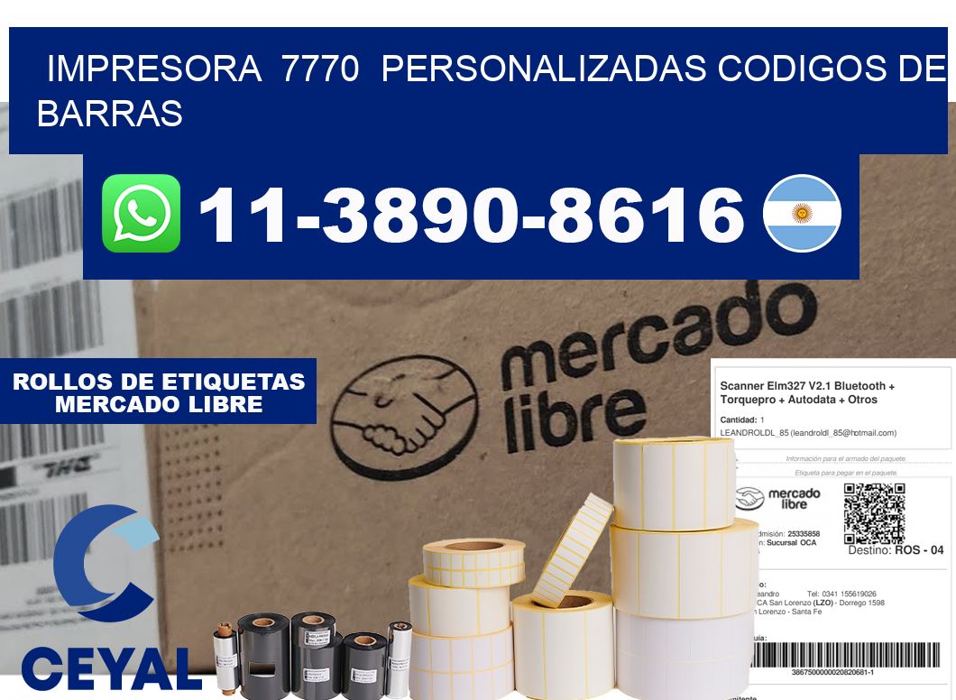 impresora 7770 personalizadas codigos de barras
