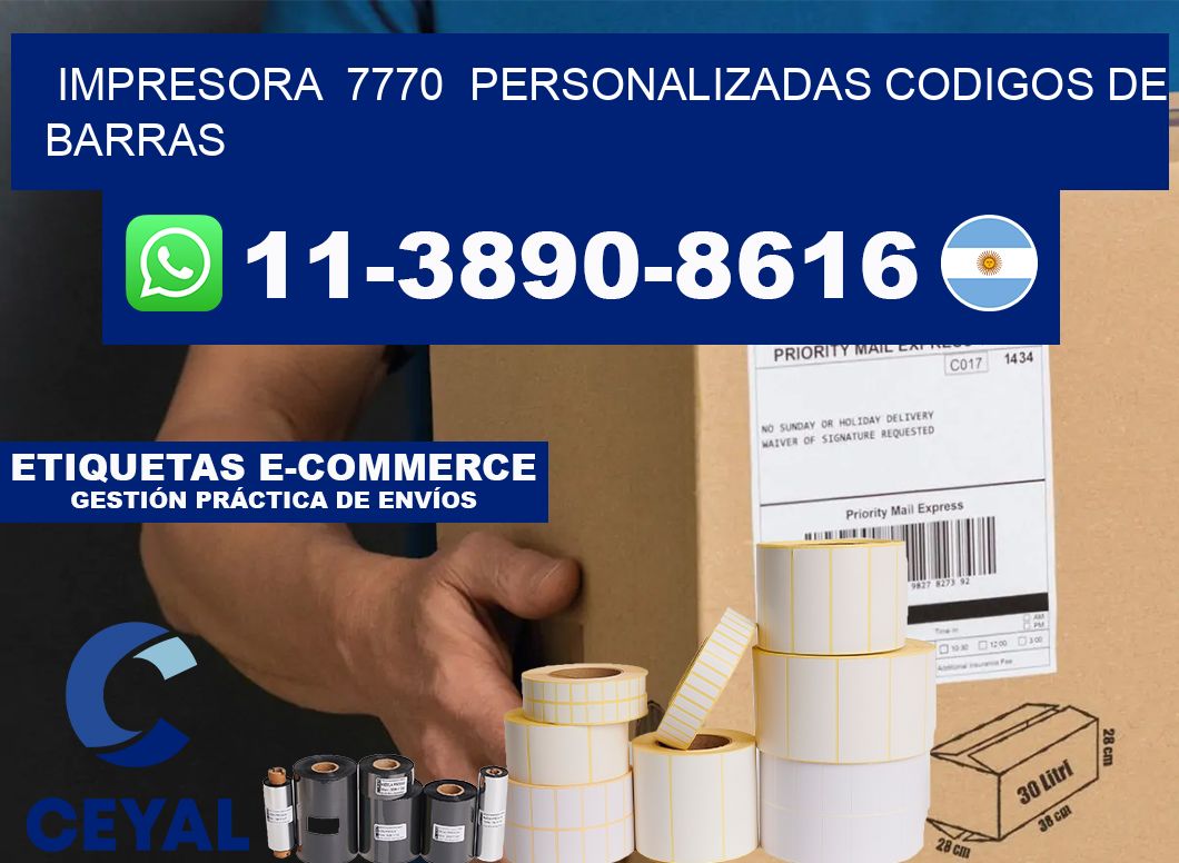 impresora 7770 personalizadas codigos de barras