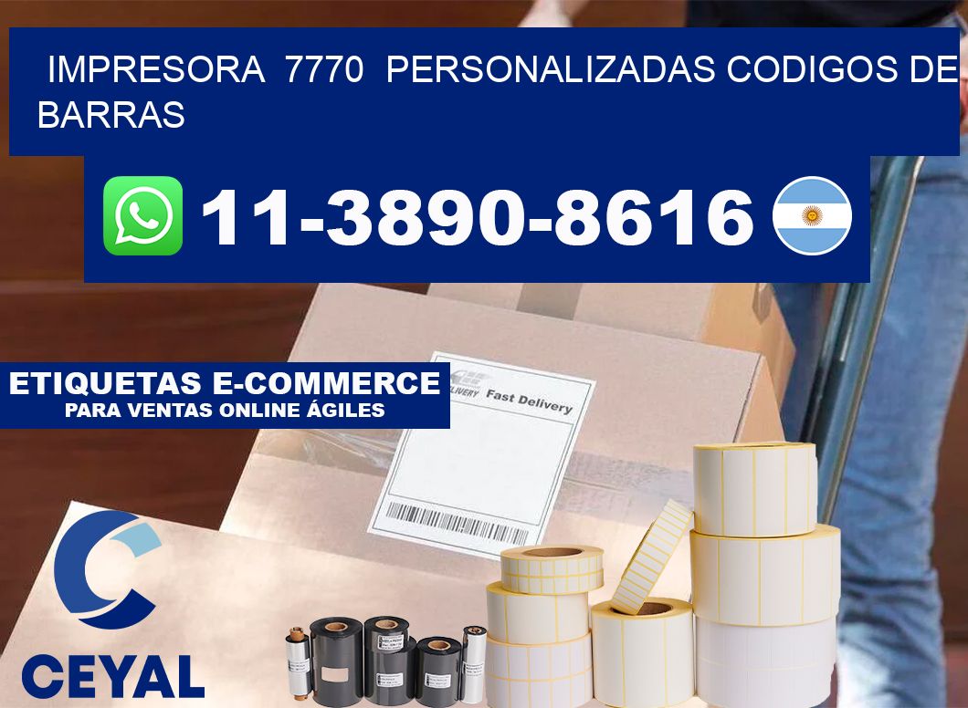 impresora  7770  personalizadas codigos de barras