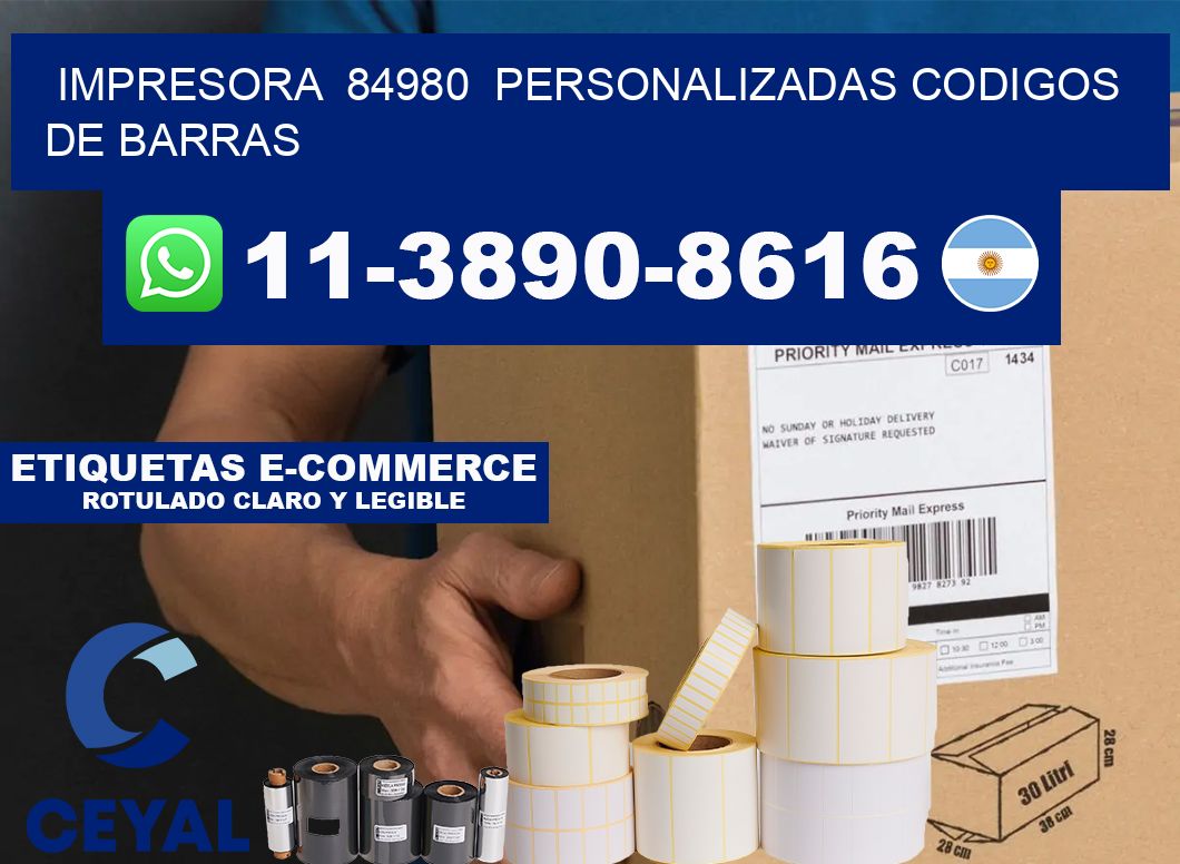 impresora 84980 personalizadas codigos de barras