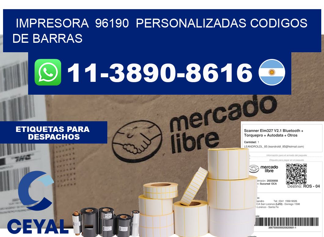 impresora 96190 personalizadas codigos de barras