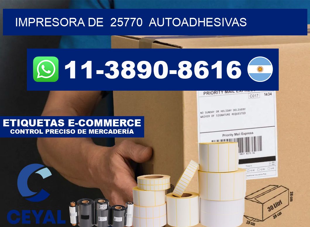 impresora de 25770 autoadhesivas