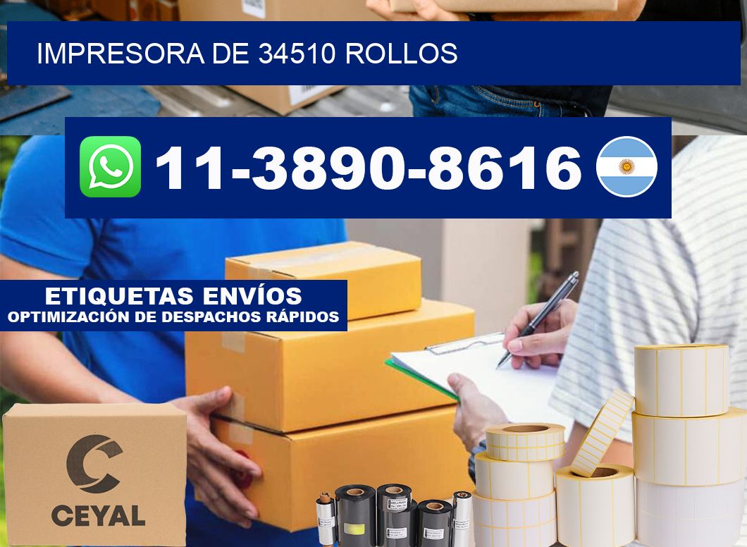 impresora de 34510 rollos
