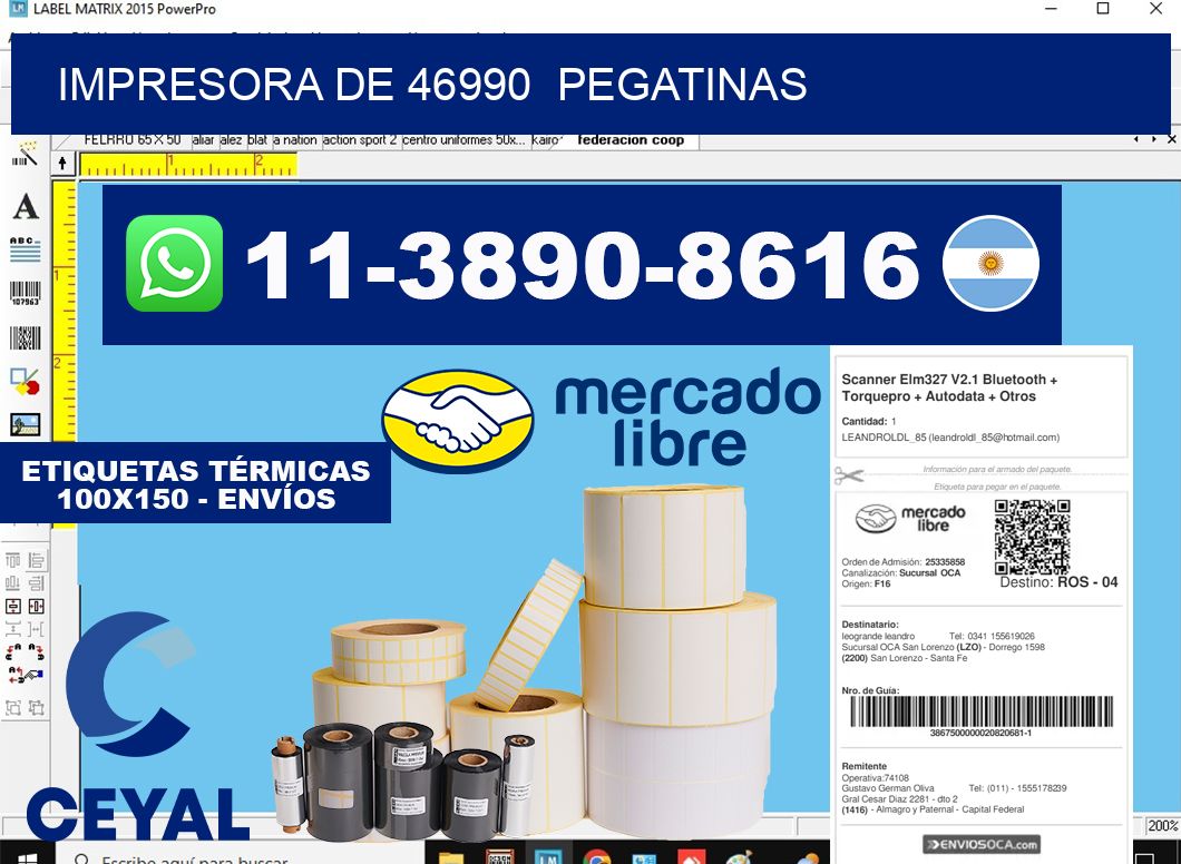 impresora de 46990  pegatinas