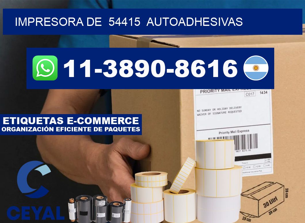 impresora de 54415 autoadhesivas