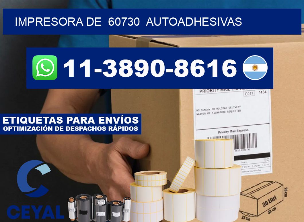 impresora de  60730  autoadhesivas