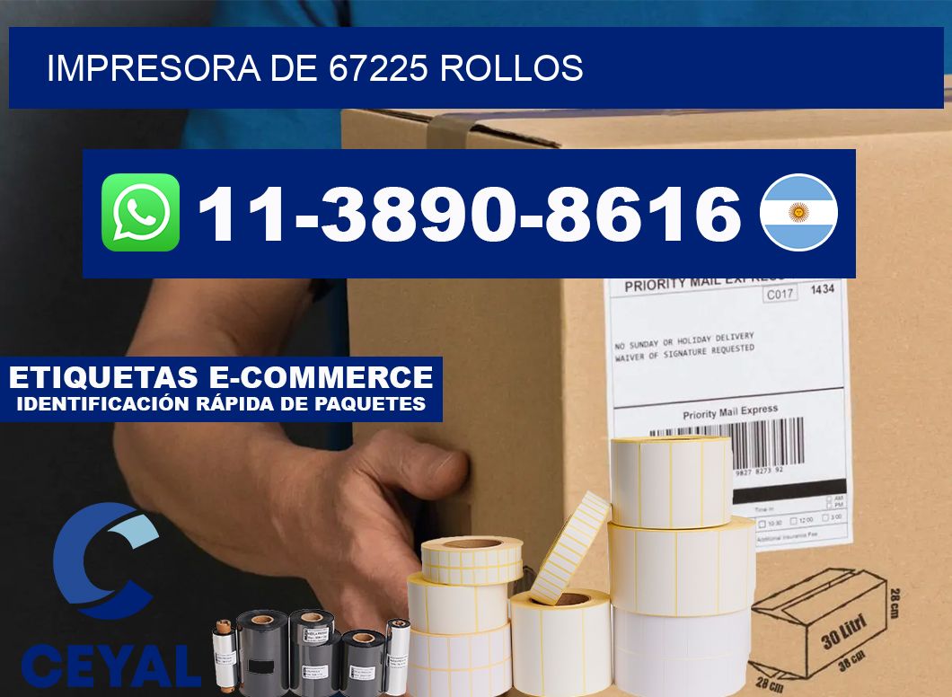 impresora de 67225 rollos