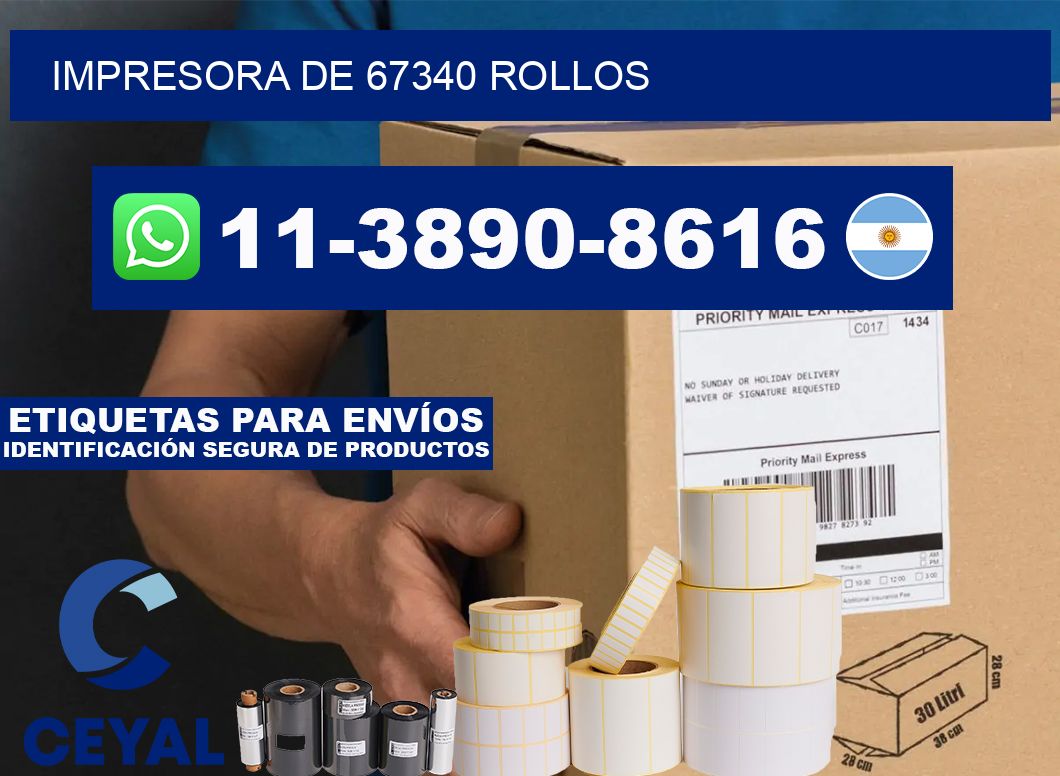 impresora de 67340 rollos