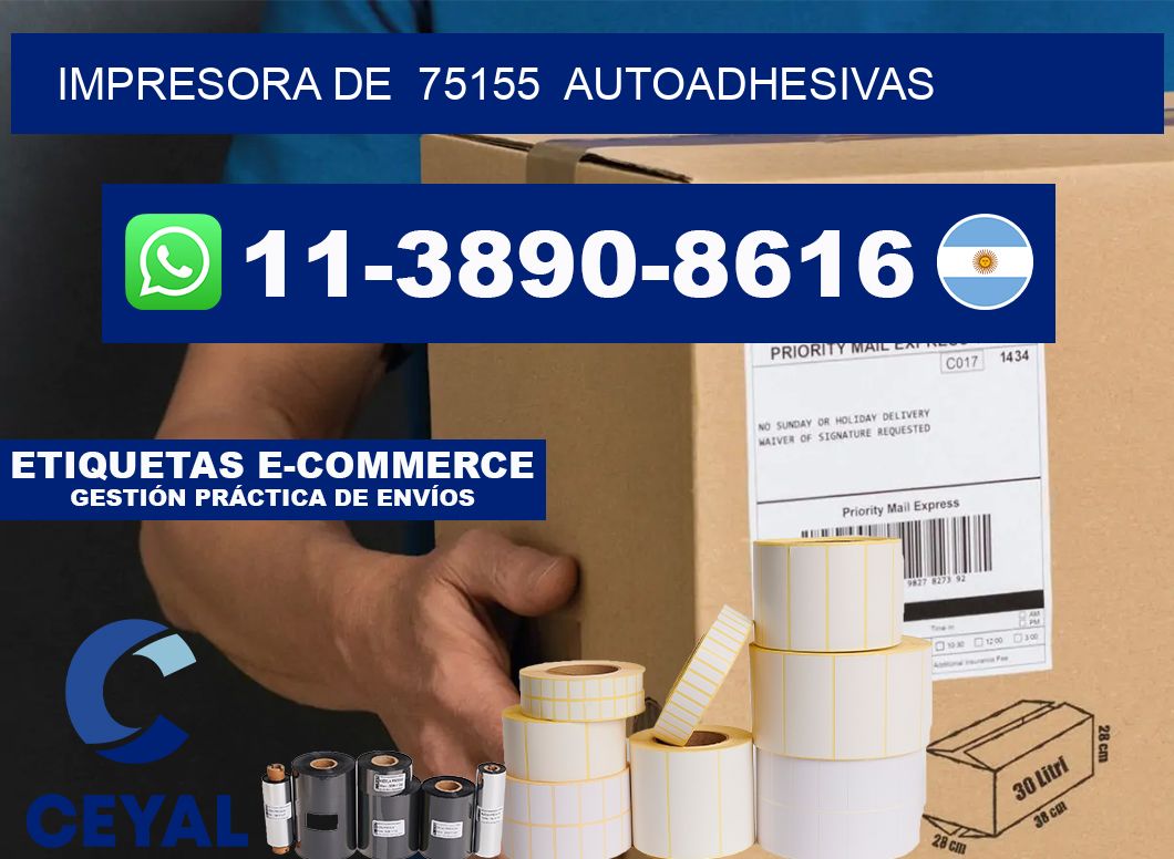 impresora de  75155  autoadhesivas