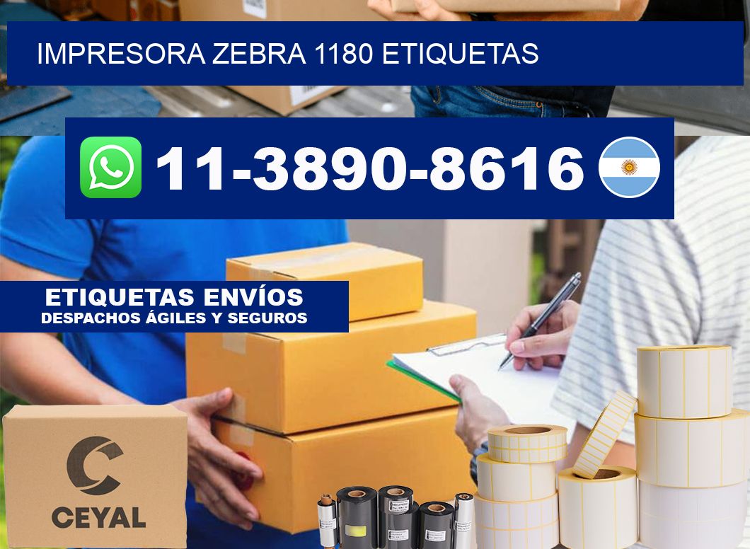 impresora zebra 1180 etiquetas