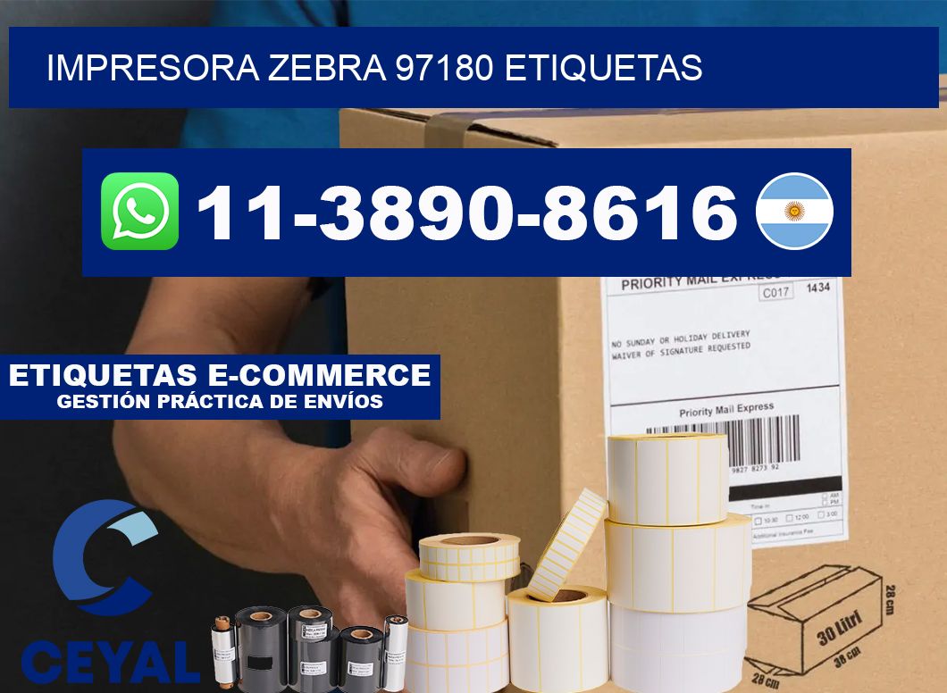 impresora zebra 97180 etiquetas
