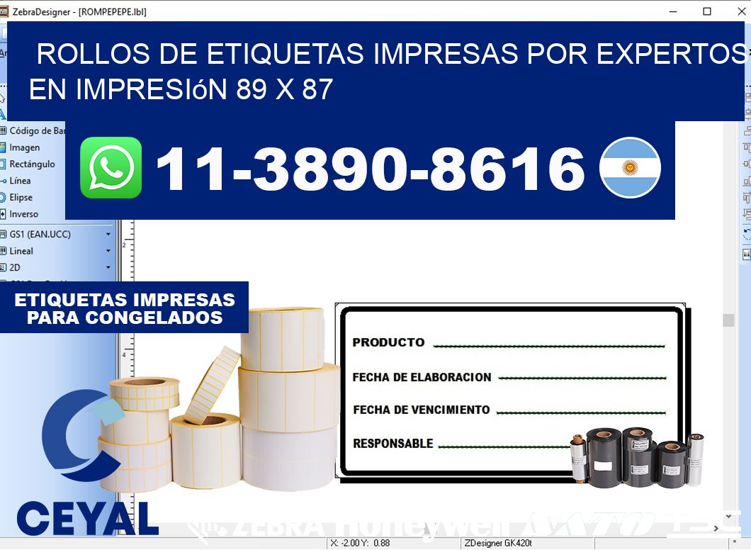 rollos de etiquetas impresas por expertos en impresión 89 x 87